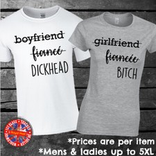 Matching Funny Couples T-shirt Men Ladies Wedding Valentines Set *PRICE PER ITEM
