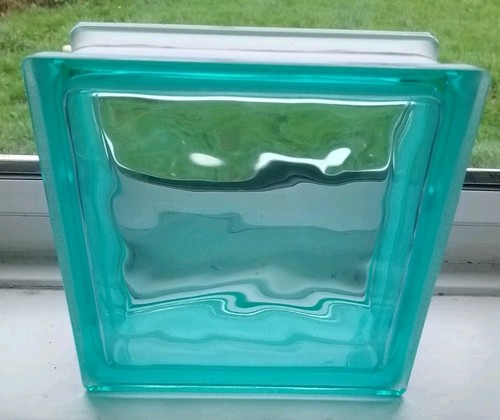 Blue wave square glass - blue, -square
