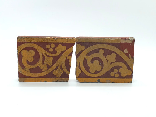 Broken victorian red - broken, encaustic