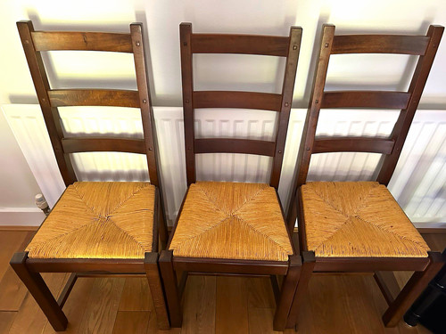 Set dark wood - of, 6