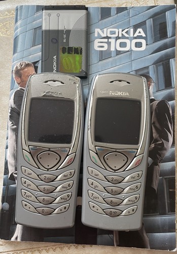 2002 nokia 6100 - silver, gsm