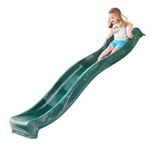 2.2m Children's Slide Green Wavy Water Slide 8ft with Garden Hose Nozzle