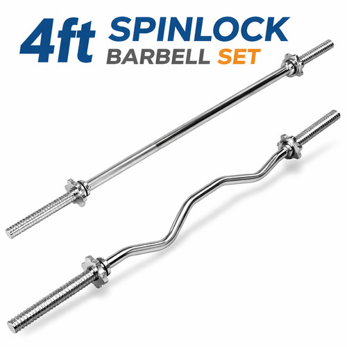 4ft spinlock barbell - 4ft, straight