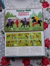 Vintage Fuzzy Felt Horses