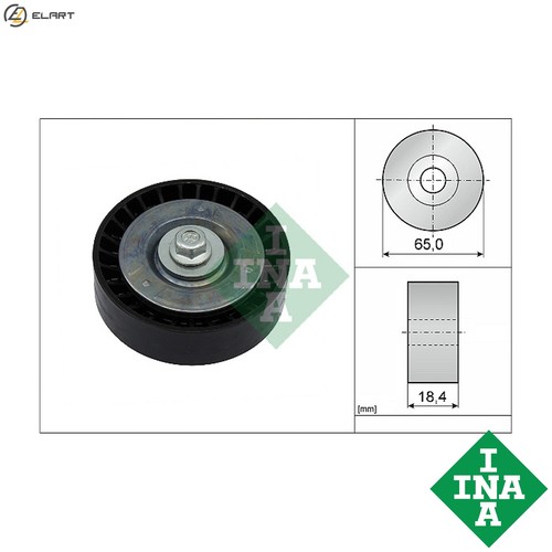Deflectionguide pulley vribbed - deflectionguide,