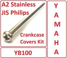 Yamaha YB100 - Engine Covers Kit - Stainless Philips