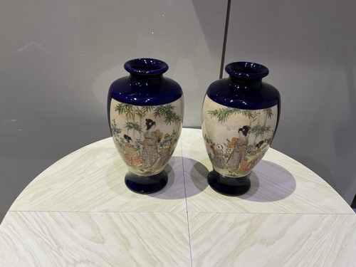 Vases pair cobalt - pair, blue