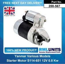 Starter Motor for Diesel Kipor Generator KAMA, Suntom, Yanmar S114-651 S114-414