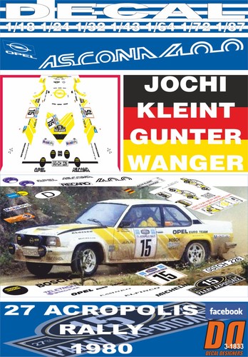 Decal opel ascona - decal, 400