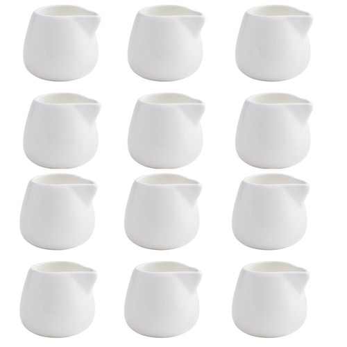 3oz white ceramic mini - ceramic, milk