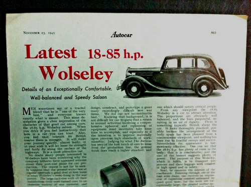 Wolseley 85hp 1945 - -,