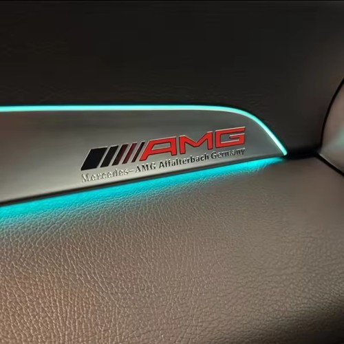 Amg red interior - red, emblem