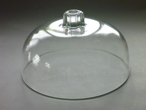 Vintage clear glass cake - cake, cover