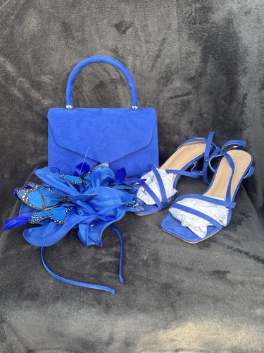 Royal blue shoes - blue, bag