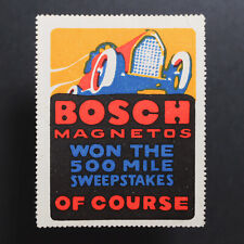 Poster Stamp * USA * 1915 Bosch Magneto Automobile Racing
