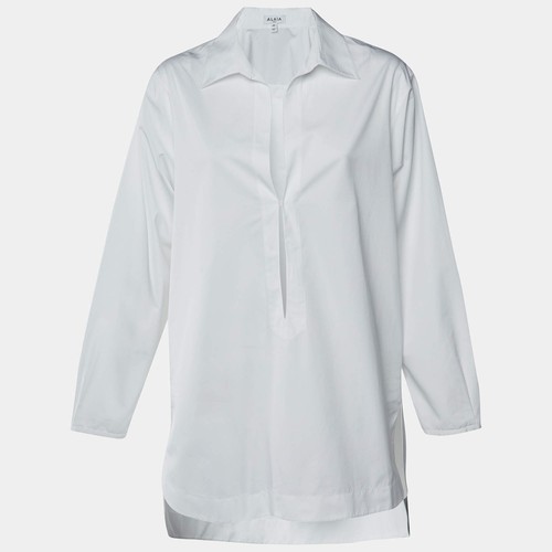 Alaia white cotton button - cotton,
