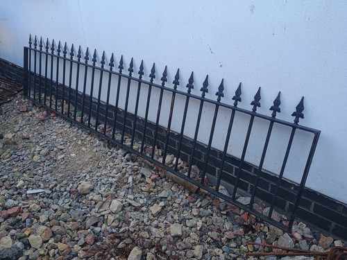 Metal iron railing wall - , decor