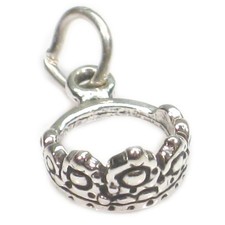 Crown sterling silver charm