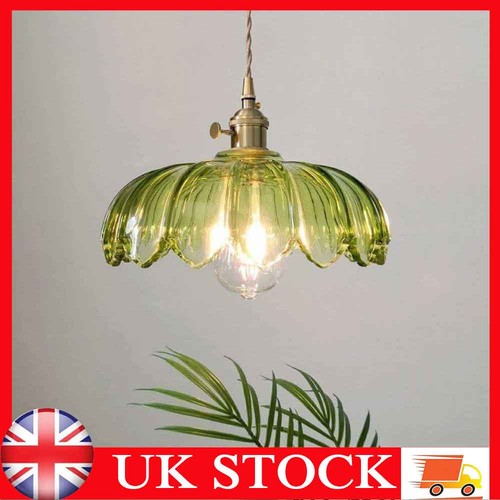 Vintage glass pendant light - glass,