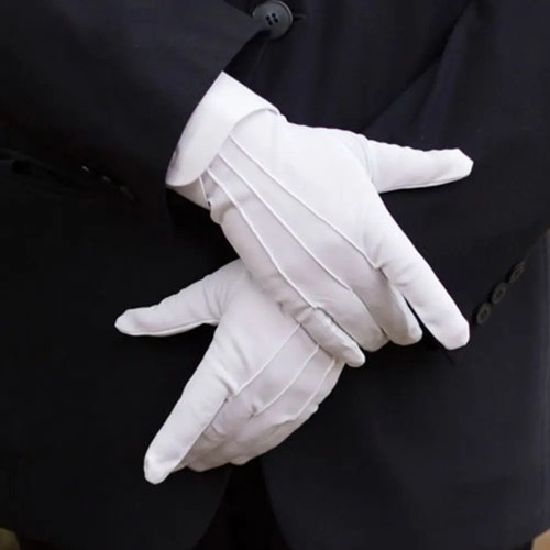 Pair white formal gloves - 1,