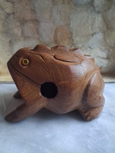 Wooden frog toad large - frog, wood