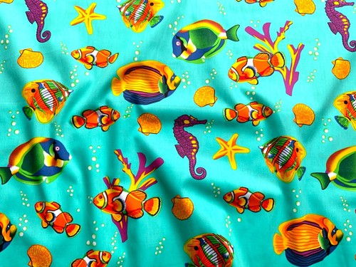 Clown fish barrier reef - fish, fabric