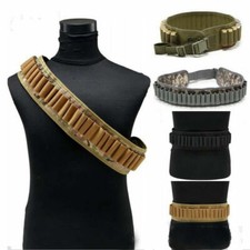 Tactical Ammo 30 Shell Shotgun 12 20 Gauge Cartridge Bandolier Sling Belt Holder