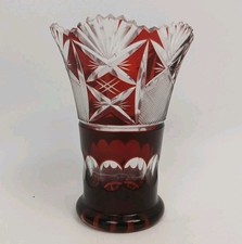 Vintage Bohemian Ruby Red Cut