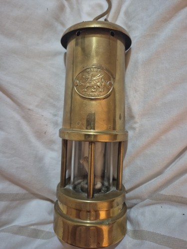 Used vintage brass oil - vintage, lamp