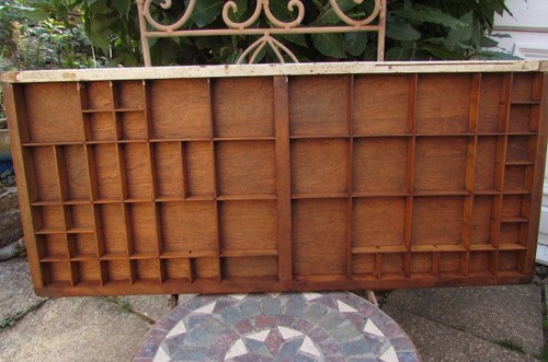 Vintage wooden printers - vintage, tray