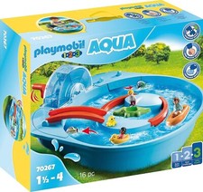 Playmobil Toy 1.2.3 AQUA Splish Splash Water Park (70267) – Interactive Playset