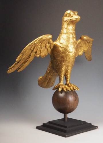 Antique gilt carved eagle - gilt,