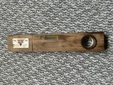 Vintage / Antique Salmen Spirit Level, Wood, Brass, 1ft Tools , Collectible (32)
