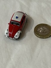 Schuco VW Beetle Model Car Red/White Fire Brigade