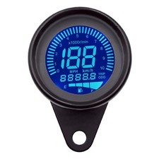 CS-636B1 Motorcycle Speedo Tacho Odometer Fuel Gauge – 7-Colour Backlight Black