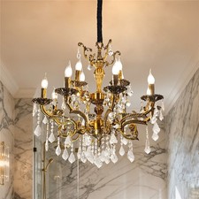 Antique Bronze Crystal Candle