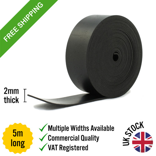 Solid rubber strip 2mm thick - solid,