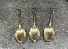 Nickel Silver Spoons Vintage Set Of 3