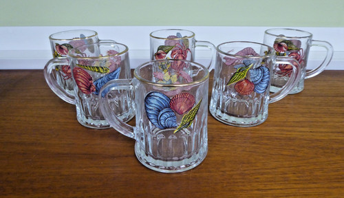 Vintage dema glass beer - x6,