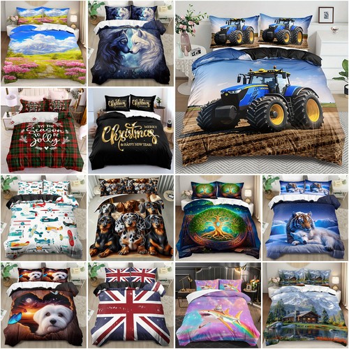 Animal cottage tractor duvet - animal,