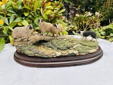 Country Artists Across The Beck On Sheep Dog & Sheep On Plinth 1996 K Sherwin