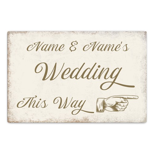Personalised wedding direction - personalised,