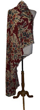 Liberty collier campbell varuna wool fine woven 100% wool red floral large scarf