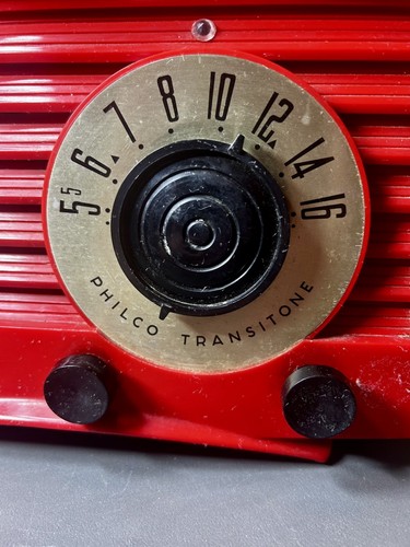 Philco 1954 cardinal red model - philco,
