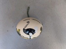 Ostrich Egg Decorative Genuine Blown 16cm Long Beautiful Detail