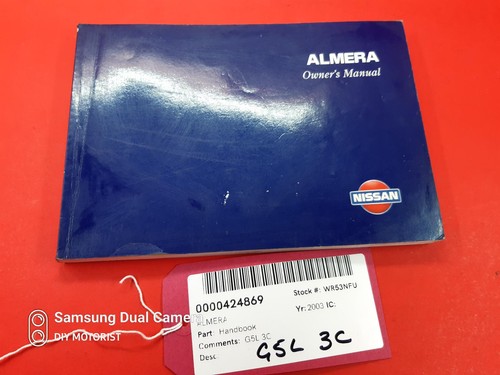 Nissan almera handbook - nissan,