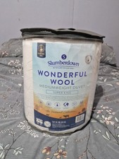 Slumberdown Wonderful Wool Mediumweight 7-9 Tog Duvet, Super King Size 100% Wool