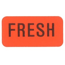 Fresh Grabber Label Dayglo Red