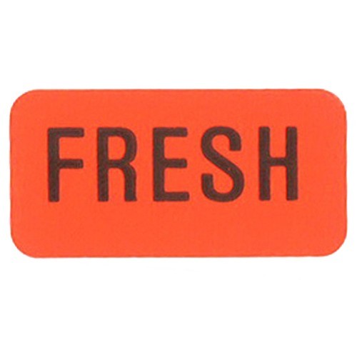 Fresh grabber label dayglo red - label,