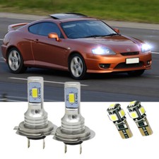 For Hyundai Coupe GK - H7 501 6000K LED Low/Side Headlight Headlamp Bulbs Set